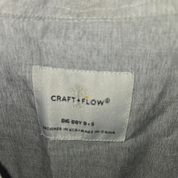 ✯|| CRAFT FLOW: DARK BLUE SHIRT WITH RED & WHITE FISH DESIGN || ✯ - Picture 3 of 3